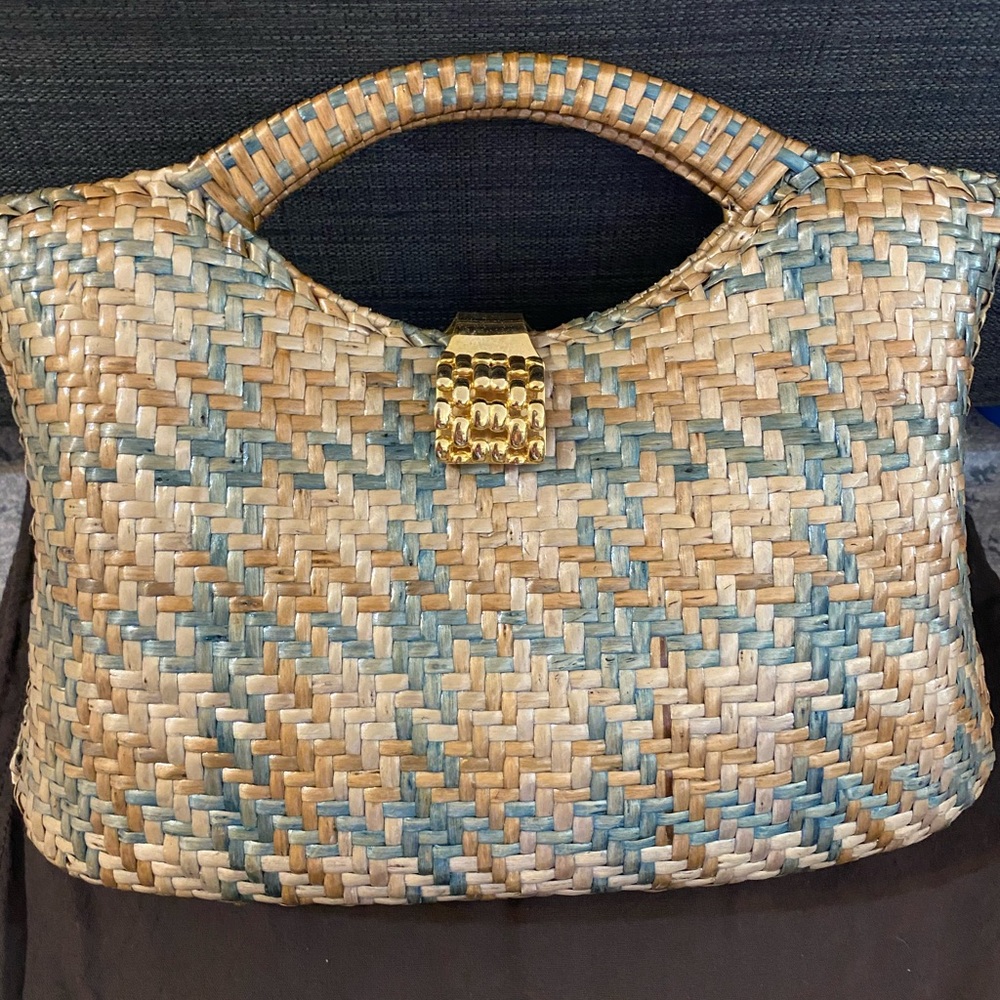 Neiman Marcus Woven Clutch